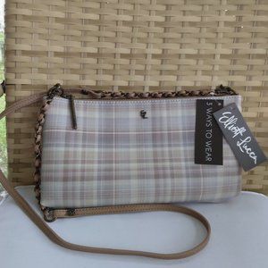New Elliot Lucca ARTISAN STYLE in Sand Plaid Lucca 3-Way Demi Bag
